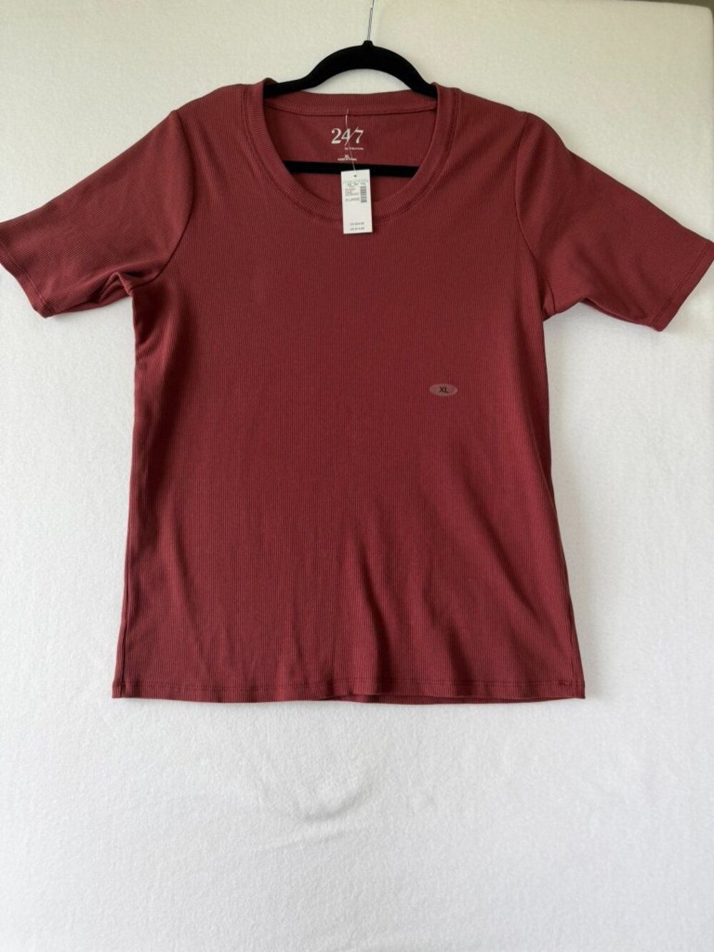 Maurices 24/7 Ribbed Scoop‑Neck Top – Maroon – NWT – Size XL